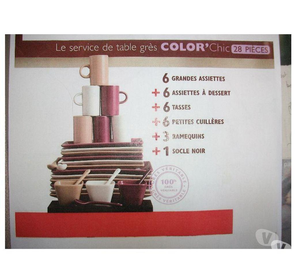 Ameublement & art de la table Bas-Rhin Bouxwiller - 67330 - Photos Vivastreet Service de Table 28 pièces Color Chic - Neuf