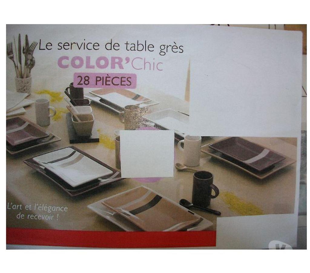 Ameublement & art de la table Bas-Rhin Bouxwiller - 67330 - Photos Vivastreet Service de Table 28 pièces Color Chic - Neuf