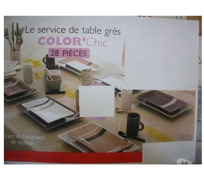 Ameublement - art de la table Bouxwiller Bas-Rhin - Photos Vivastreet Service de Table 28 pièces Color Chic - Neuf