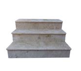 Travertin Classique Beige Marche Escalier Bords Arrondis