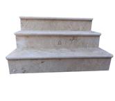  Travertin Classique Beige Marche Escalier Bords Arrondis