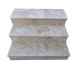Travertin Classique Beige Marche Escalier Bords Arrondis