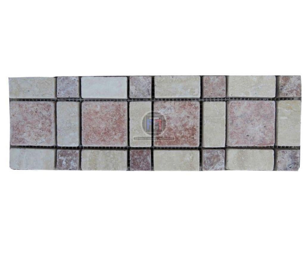 Décoration - art Var Forcalqueiret - 83136 - Photos Vivastreet Travertin Rose - Classique Carré Frises 30,5 x 10 cm