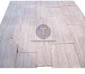  Travertin Classique Beige Veiné Bande Libre 3 Largeur