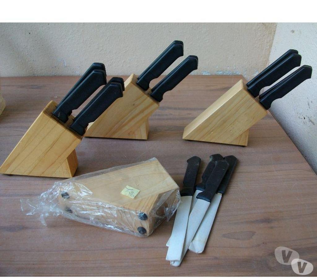 Ameublement & art de la table Bas-Rhin Bouxwiller - 67330 - Photos Vivastreet Lots Couteaux de cuisine sur support bloc bois-neufs