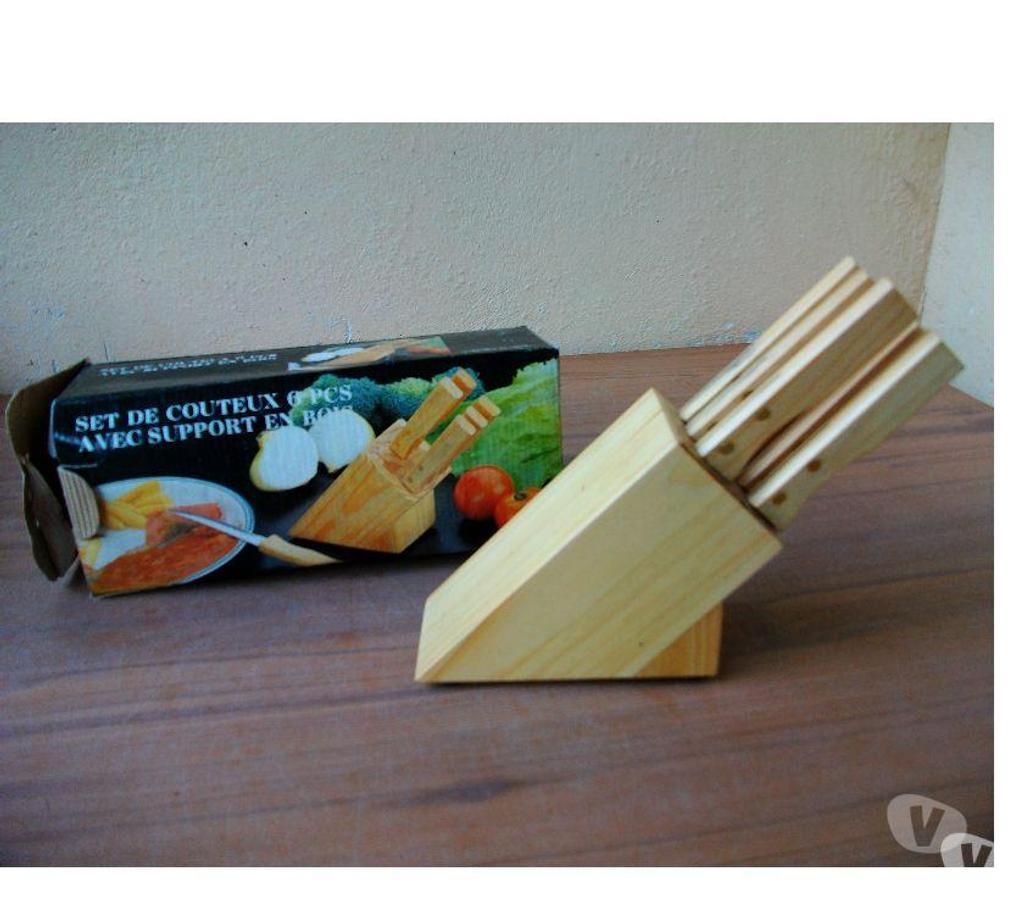 Ameublement & art de la table Bas-Rhin Bouxwiller - 67330 - Photos Vivastreet Lots Couteaux de cuisine sur support bloc bois-neufs