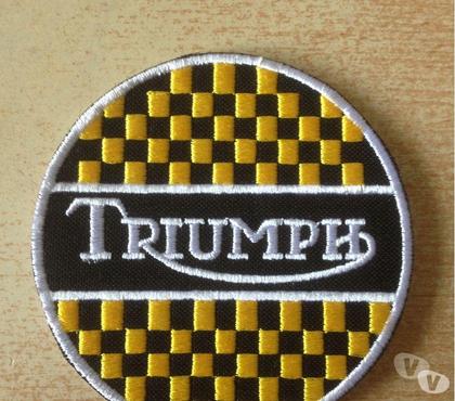 Accessoires moto d'occasion Carnon Hérault - Photos Vivastreet Écusson brodé triumph motorcycles diam. 8 cm café racer