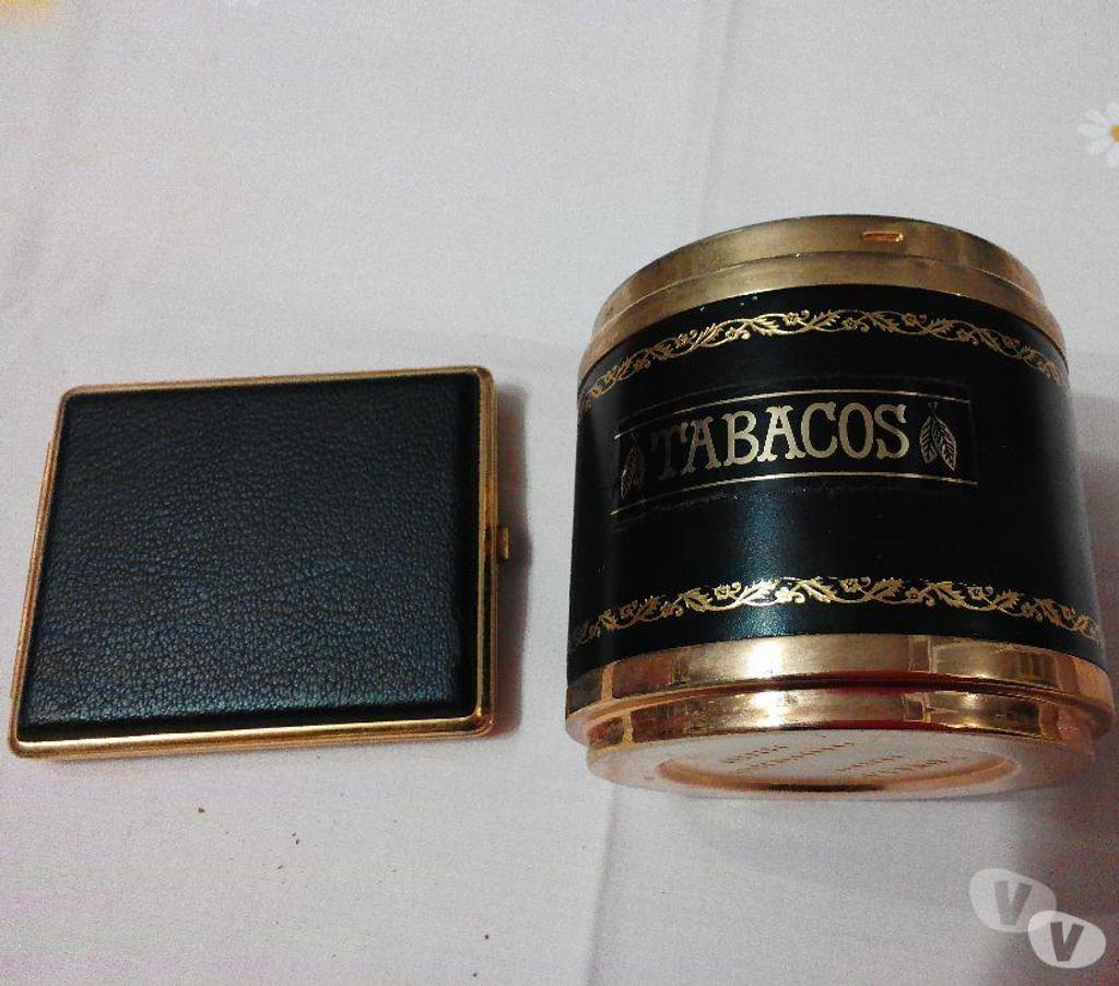 Collection Var Bormes les Mimosas - 83230 - Photos Vivastreet VINTAGEensemble POT à TABAC doré or fin+porte cigarettes