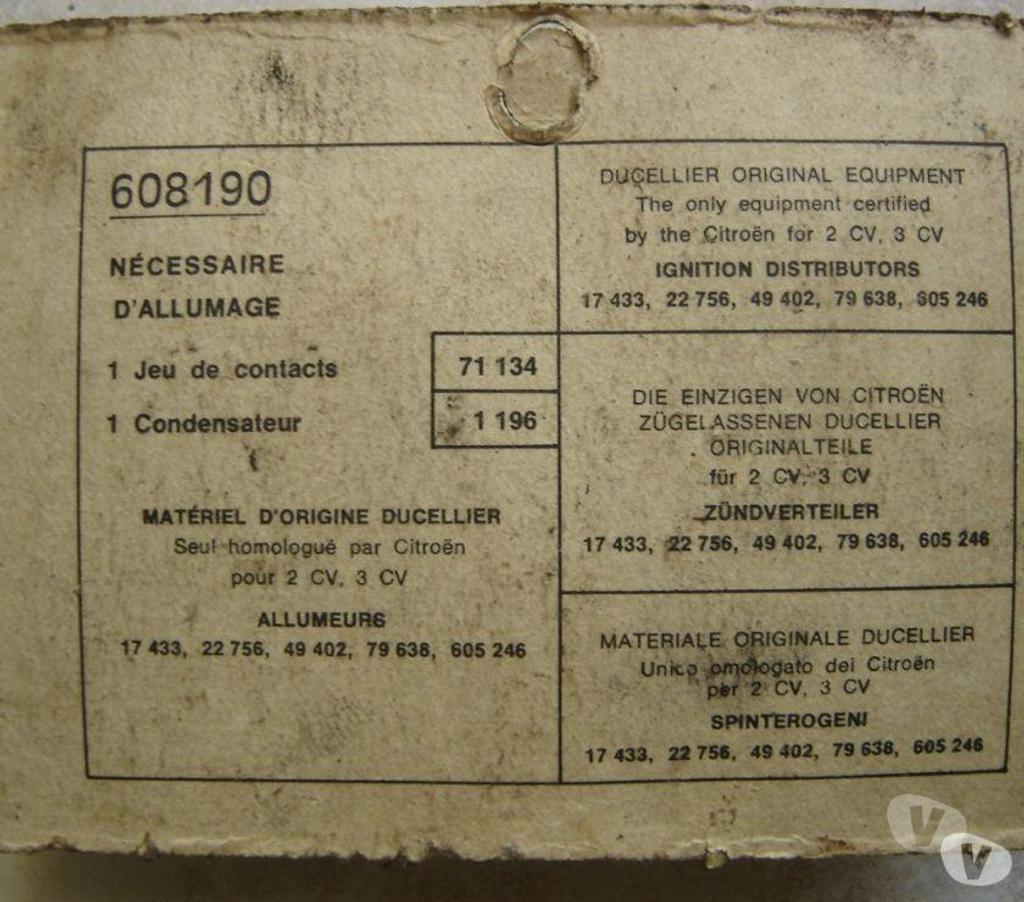  Côte-d'Or Dijon - 21000 - Photos Vivastreet rupteur condensateur ducelier 608190 citroen 2cv 3cv NEUF