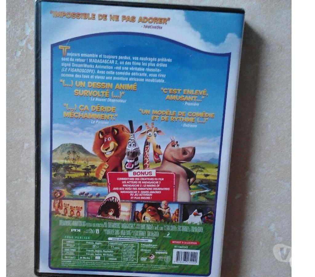 DVD occasion Var Bormes les Mimosas - 83230 - Photos Vivastreet DVD MADAGASCAR 2 _ neuf, sous blister