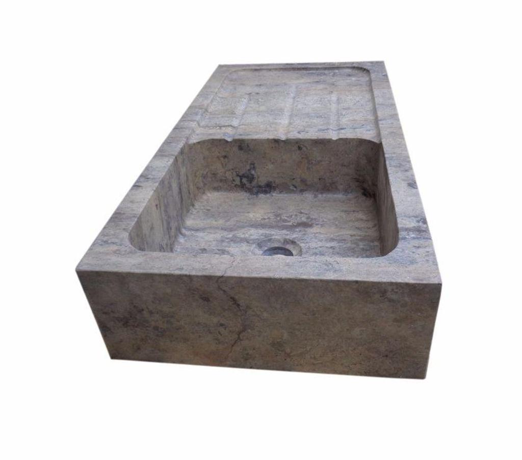  Bouches-du-Rhône Lancon Provence - 13680 - Photos Vivastreet Travertin Gris Silver 90 x 46 x 18 cm 1 Bac + égouttoir