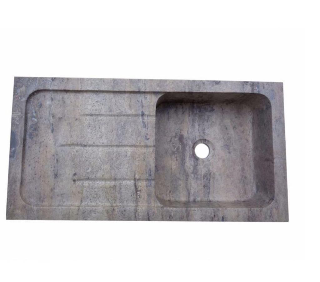  Bouches-du-Rhône Lancon Provence - 13680 - Photos Vivastreet Travertin Gris Silver 90 x 46 x 18 cm 1 Bac + égouttoir