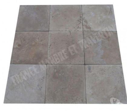 Bricolage - Jardinage Forcalqueiret Var - Photos Vivastreet Travertin Classique Beige 45x45 cm Brossé 1er Choix