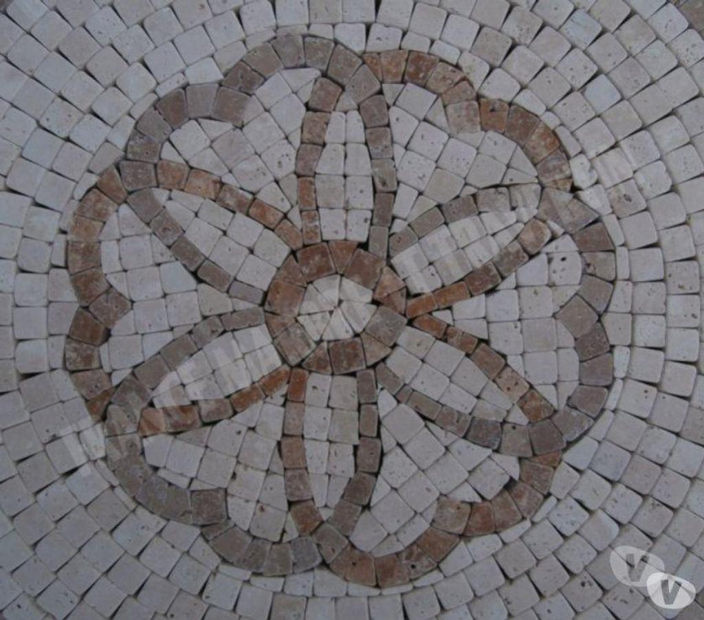 Décoration - art Var Forcalqueiret - 83136 - Photos Vivastreet Travertin Mixte Micro Rosaces 61 x 61 cm