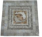  Travertin Mixte Rosaces Images 61 x 61 cm