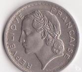 SUPERBE MONNAIE 5 FRANCS NICKEL 1938