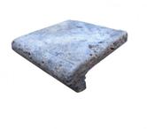 Travertin Gris Silver Nez de Marche Ogee 10x10 cm 