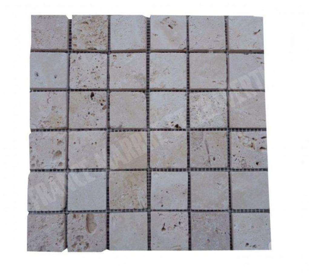 Décoration - art Var Forcalqueiret - 83136 - Photos Vivastreet Travertin Classique Beige Mosaique 4,8x4,8cm Rustique