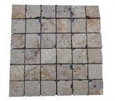 Travertin Jaune Or Mosaique 4,8x4,8cm Rustique