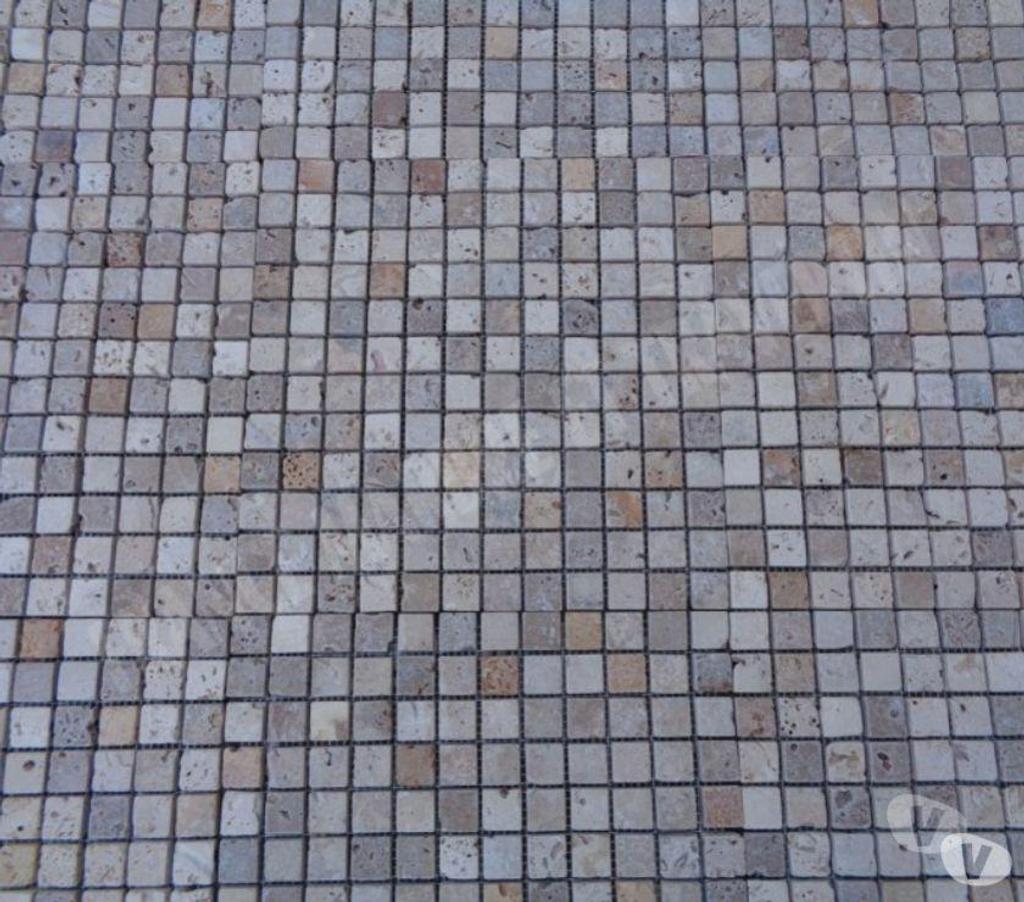 Décoration - art Var Forcalqueiret - 83136 - Photos Vivastreet Travertin Mixte Mosaique 2,3x2,3cm Rustique