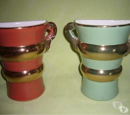 Décoration - art La Mulatiere Rhône - Photos Vivastreet Lot 2 vases porcelaine Vintage années 1940-1950