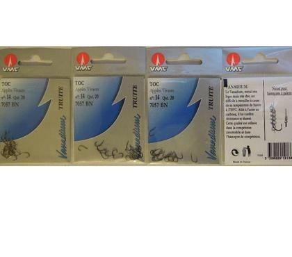 Photos Vivastreet 60 hameçons truite toc VMC 7057BN neufs