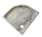 Travertin Gris Silver Bac A Douche Angle 80x80 cm