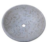 Marbre Beige Marfil Mosaique Vasque Bol