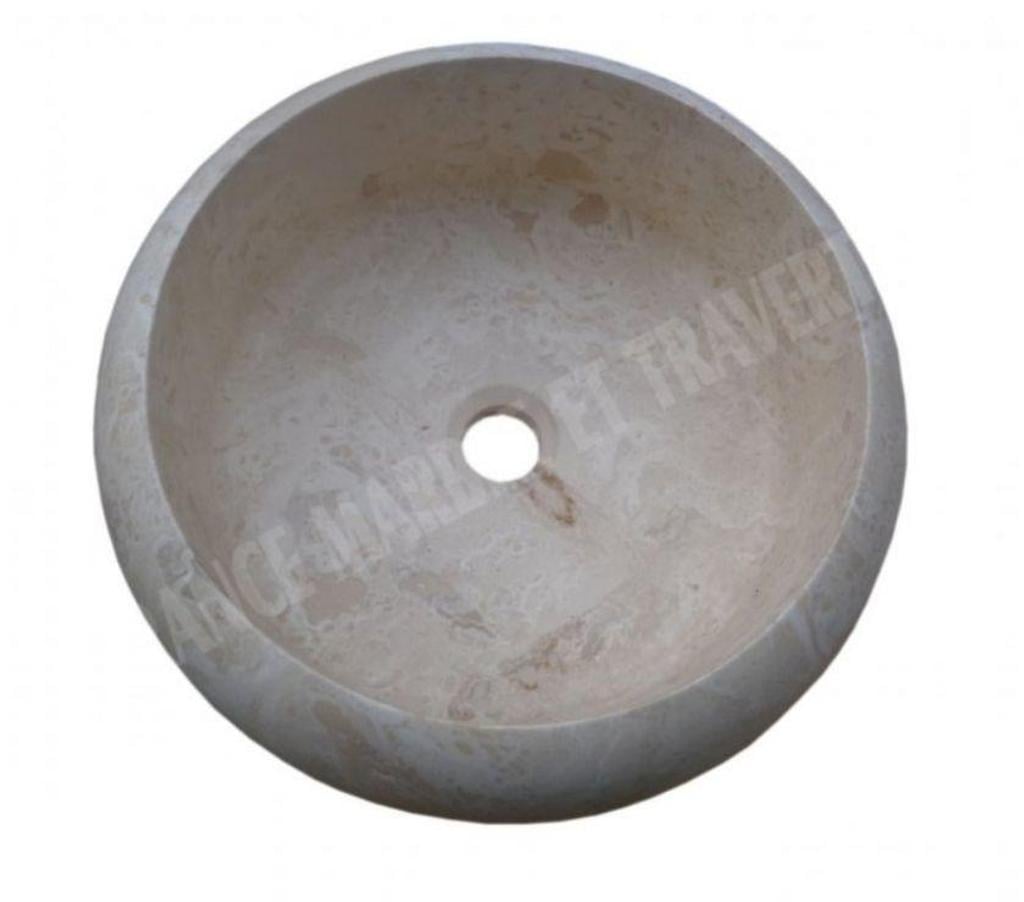 Décoration - art Var Forcalqueiret - 83136 - Photos Vivastreet Travertin Classique Beige Vasque Lentille