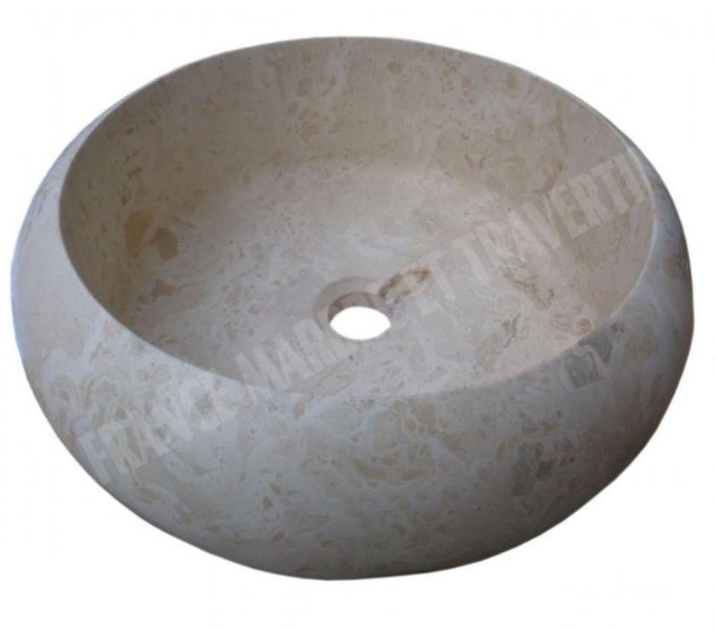 Décoration - art Var Forcalqueiret - 83136 - Photos Vivastreet Travertin Classique Beige Vasque Lentille