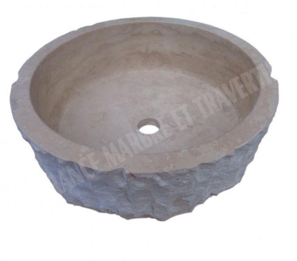 Décoration - art Var Forcalqueiret - 83136 - Photos Vivastreet Travertin Classique Vasque Cylindre Éclate