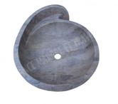 Travertin Gris Silver Vasque Escargot