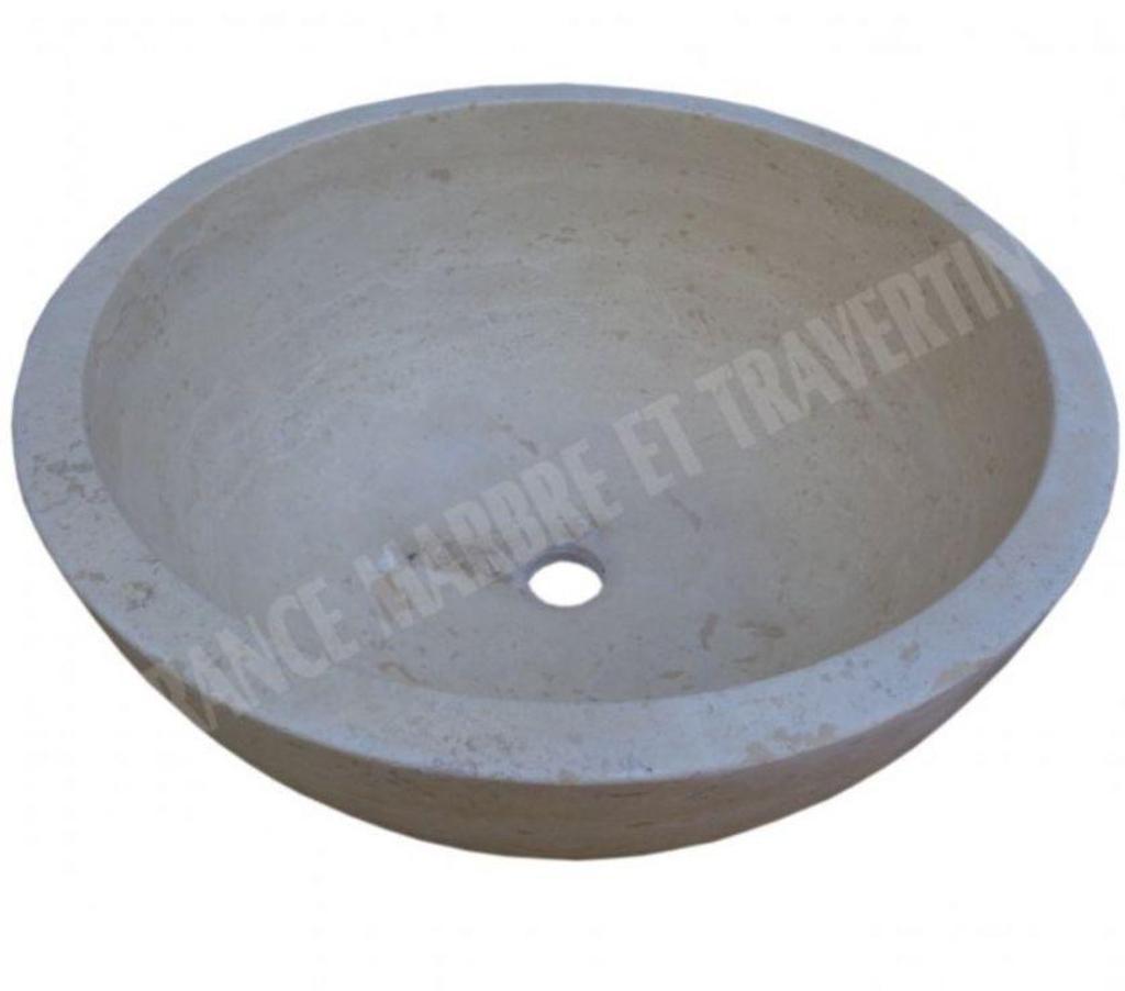 Décoration - art Var Forcalqueiret - 83136 - Photos Vivastreet Travertin Classique Beige Vasque Grand Bol 