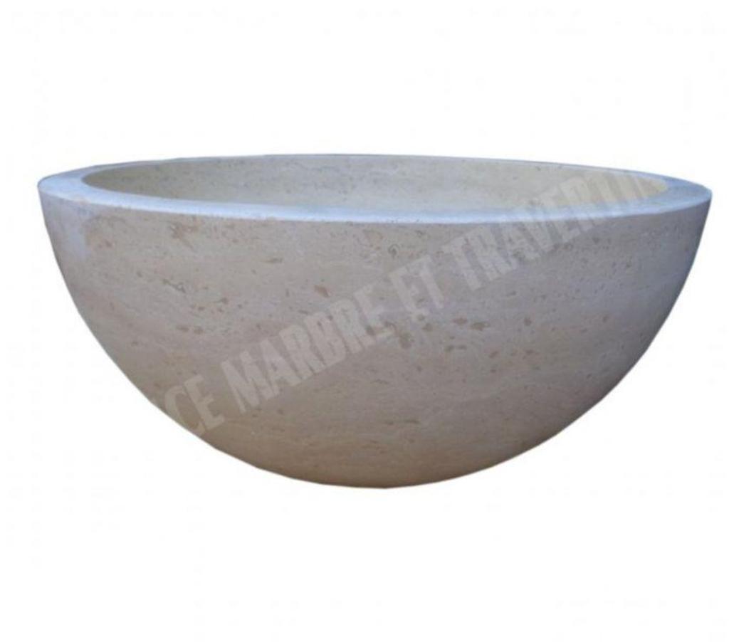 Décoration - art Var Forcalqueiret - 83136 - Photos Vivastreet Travertin Classique Beige Vasque Grand Bol 
