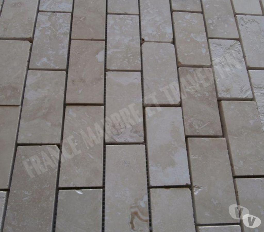 Décoration - art Var Forcalqueiret - 83136 - Photos Vivastreet Travertin Classique Clair Mosaïque 4,8x10 cm