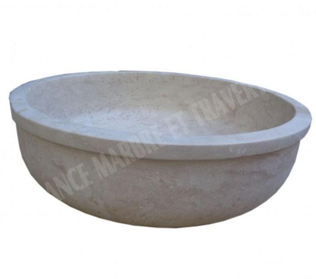 Décoration - art Var Forcalqueiret - 83136 - Photos Vivastreet Travertin Classique Beige Vasque Bol Rebord