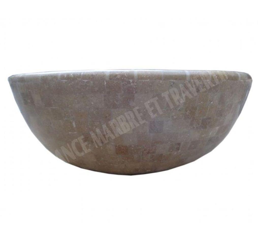 Décoration - art Var Forcalqueiret - 83136 - Photos Vivastreet Travertin Noce Marron Mosaïque Vasque Bol 