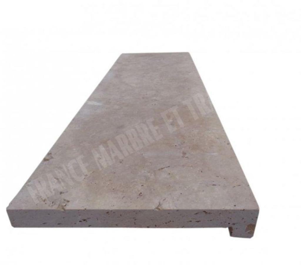 Décoration - art Var Forcalqueiret - 83136 - Photos Vivastreet Travertin Classique Beige Nez de Marche Droit 120x30 cm