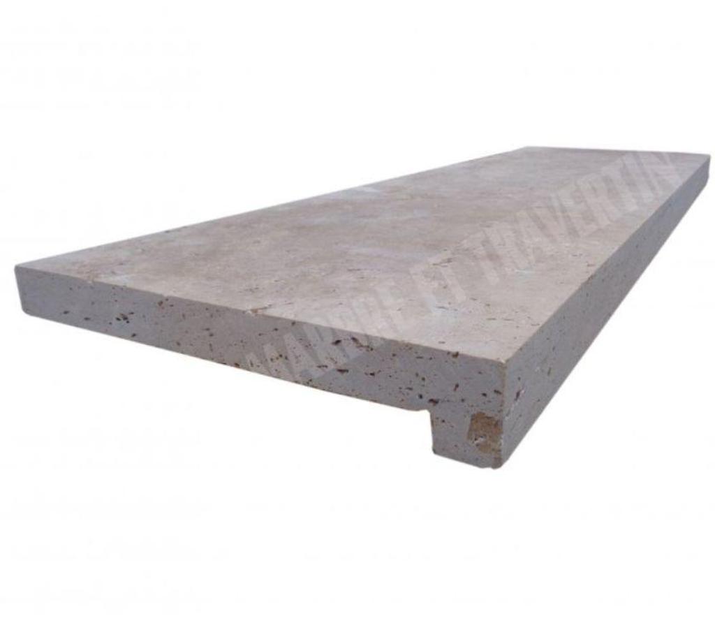 Décoration - art Var Forcalqueiret - 83136 - Photos Vivastreet Travertin Classique Beige Nez de Marche Droit 120x30 cm