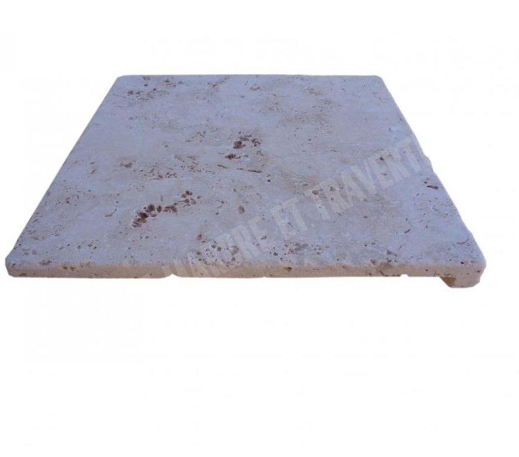 Décoration - art Var Forcalqueiret - 83136 - Photos Vivastreet Travertin Classique Nez de Marche Droit 30x30 cm