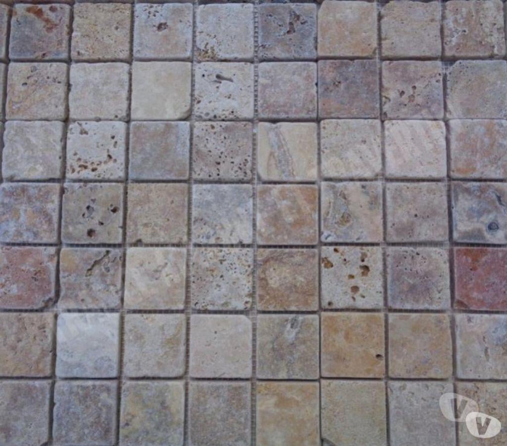 Décoration - art Var Forcalqueiret - 83136 - Photos Vivastreet Travertin Scabos Mosaïque 4,8x4,8cm