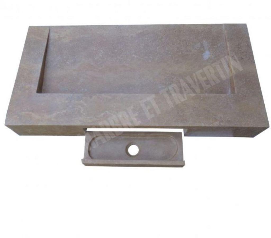 Décoration - art Var Forcalqueiret - 83136 - Photos Vivastreet Travertin Noce Marron Évier Design 100x50 cm