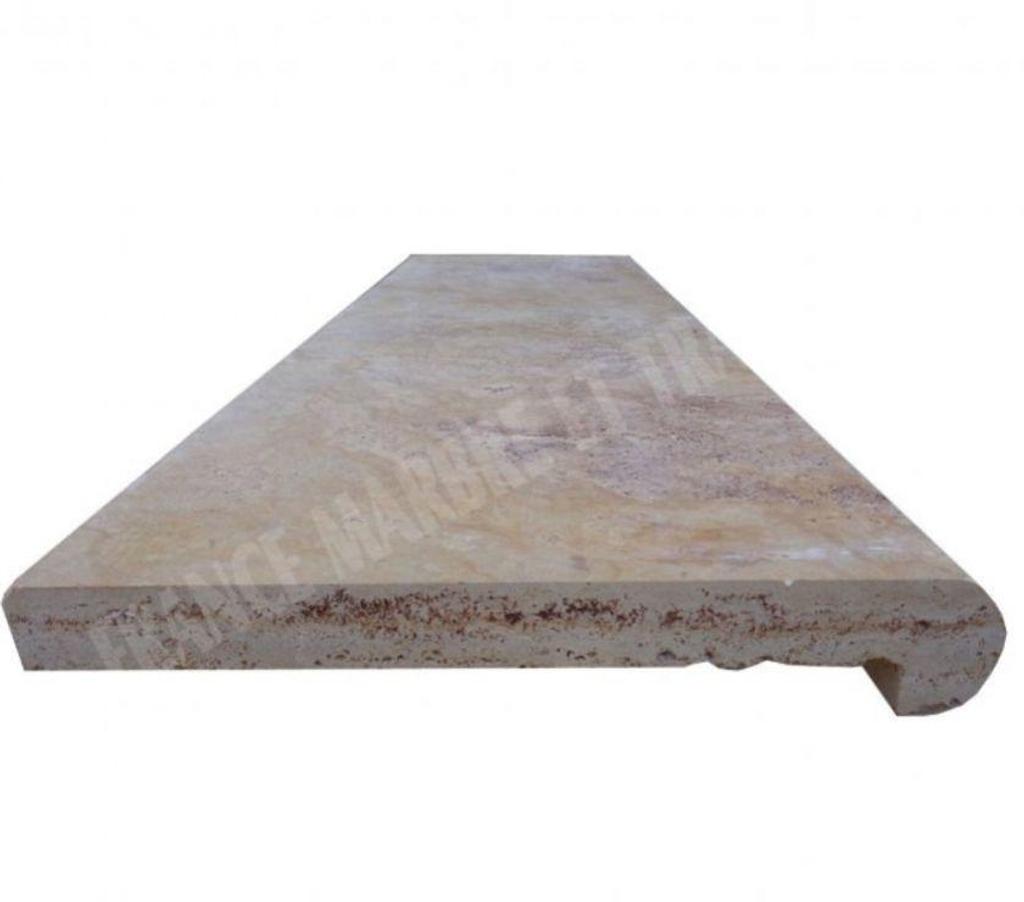 Décoration - art Var Forcalqueiret - 83136 - Photos Vivastreet Travertin Jaune Or Nez de Marche Arrondi 100x30 cm