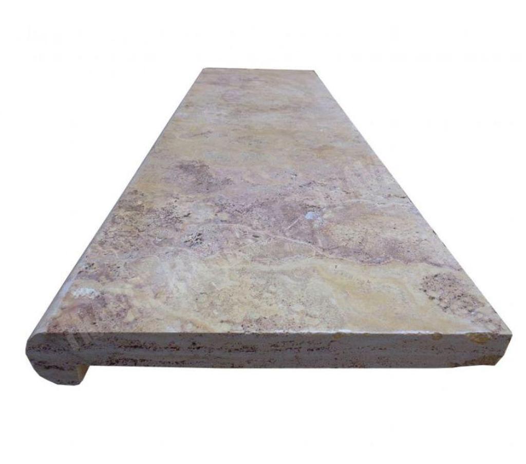 Décoration - art Var Forcalqueiret - 83136 - Photos Vivastreet Travertin Jaune Or Nez de Marche Arrondi 100x30 cm