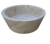 Travertin Classique Beige Vasque Mi-Conique