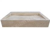  Travertin Classique Beige Évier Design 50x70 cm