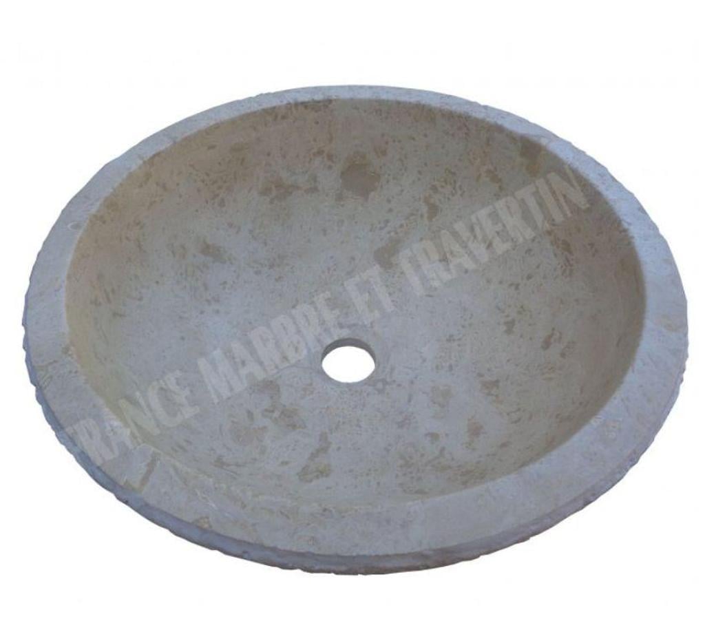  Var Forcalqueiret - 83136 - Photos Vivastreet Travertin Classique Beige Vasque Bol Eclaté