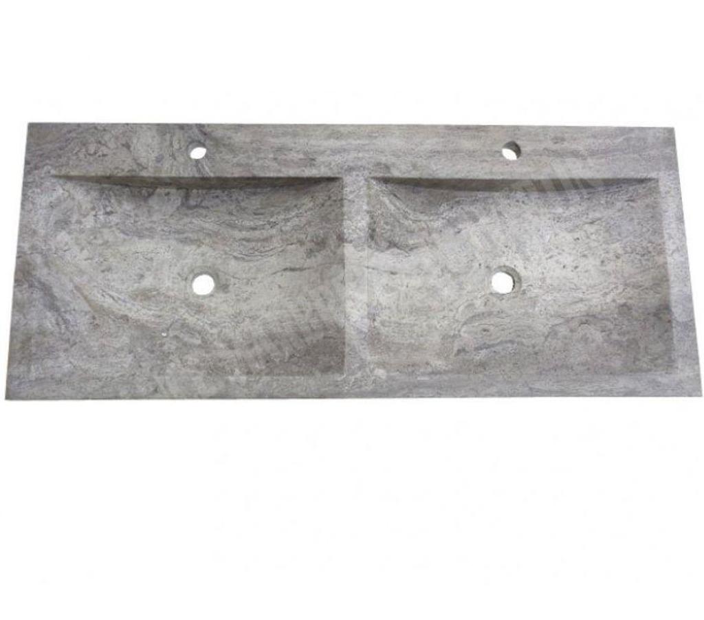 Décoration - art Var Forcalqueiret - 83136 - Photos Vivastreet Travertin Gris Silver Évier 2 Bac 120x50 cm