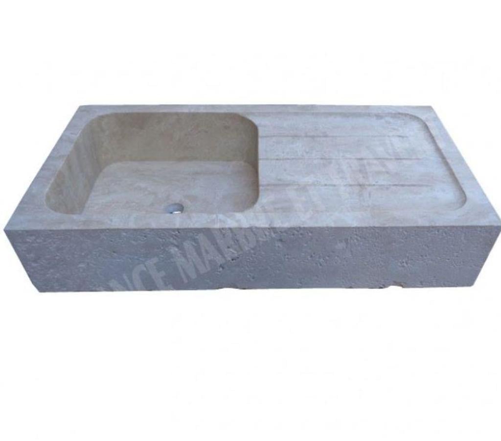  Var Forcalqueiret - 83136 - Photos Vivastreet Travertin Classique Beige Évier 1 Bac 90x46 cm