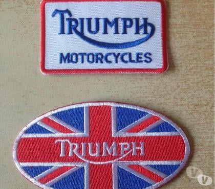 Accessoires moto d'occasion Carnon Hérault - Photos Vivastreet lot de 2 écussons brodés thermocollants triumph